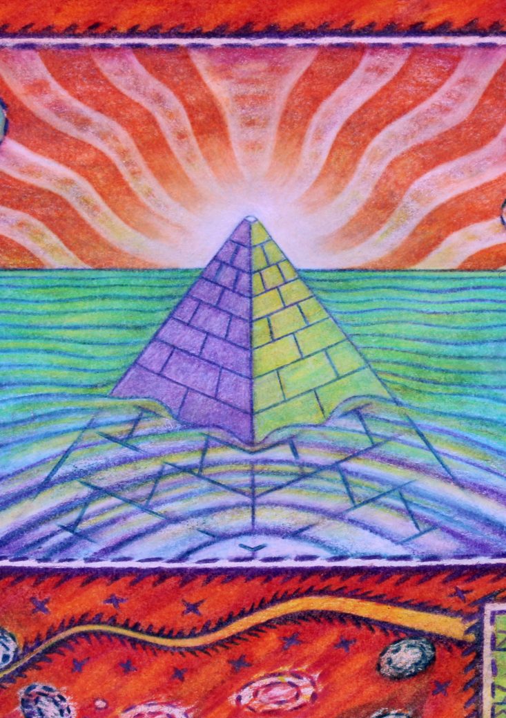 Incantation, Pencil Colour, 2023