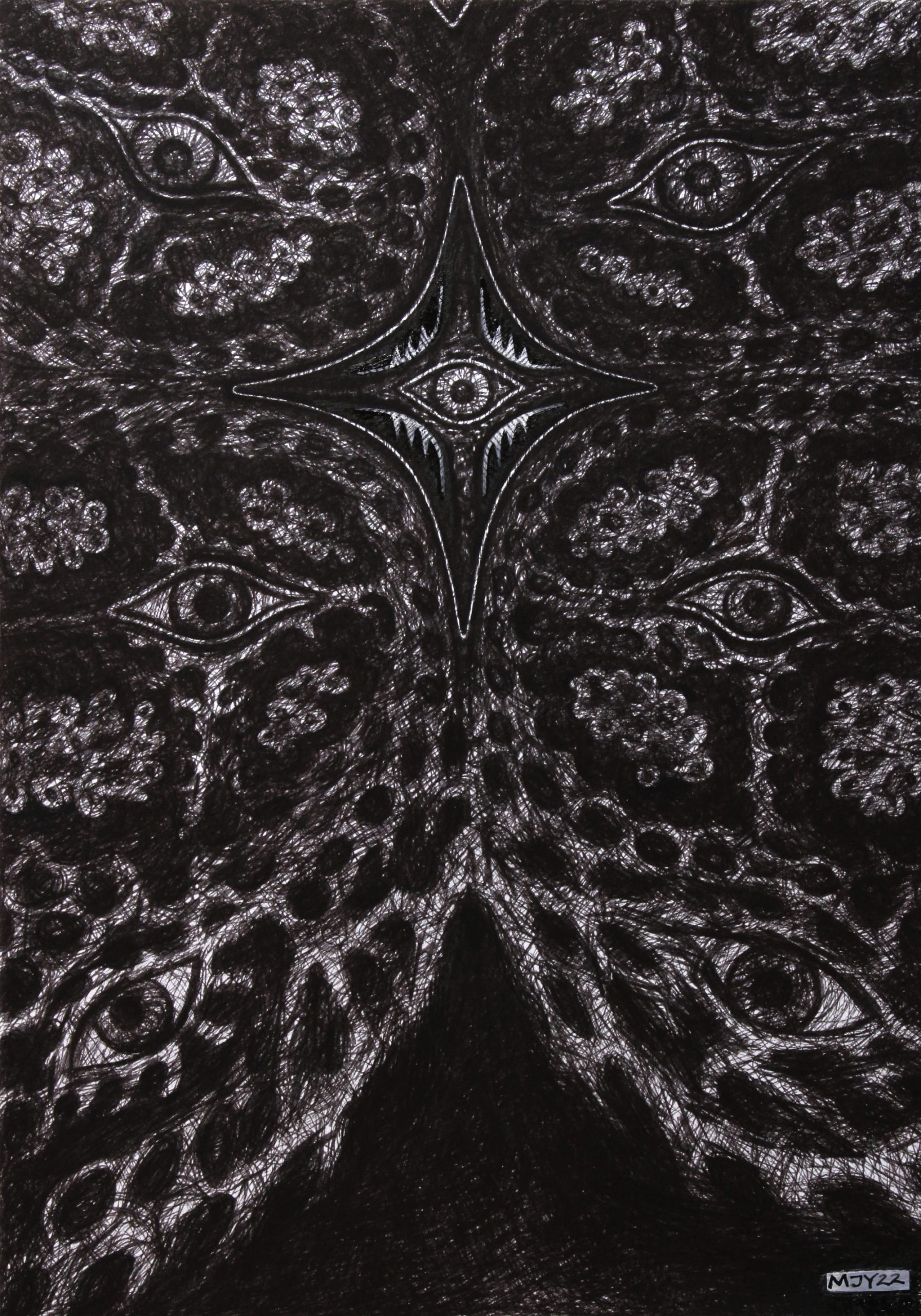 Above the Surface, Pen & Ink, 2022